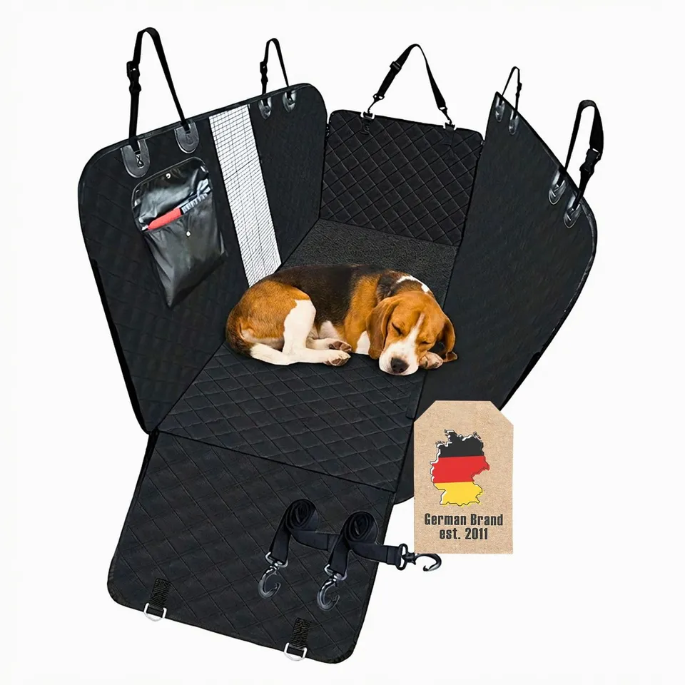 Intirilife Hundedecke Auto Rückbank Schwarz 134,6cm wasserdicht
