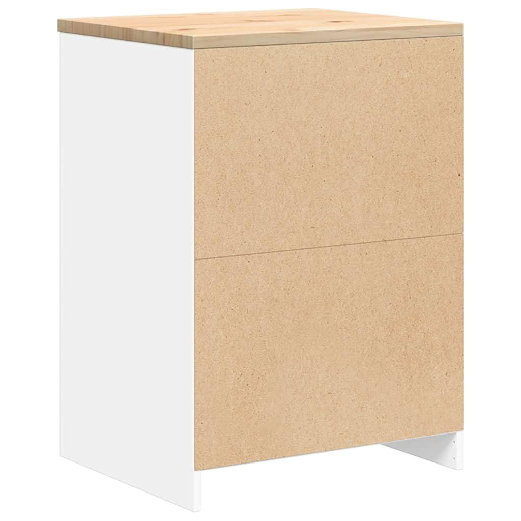 vidaXL Garagenschrank Weiß 60x51x85 cm Kiefer Werkzeugschrank
