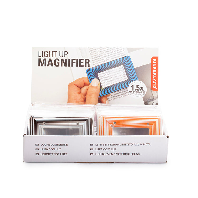 Kikkerland Light Up Magnifier Taschenlupe mit Licht Taschenformat