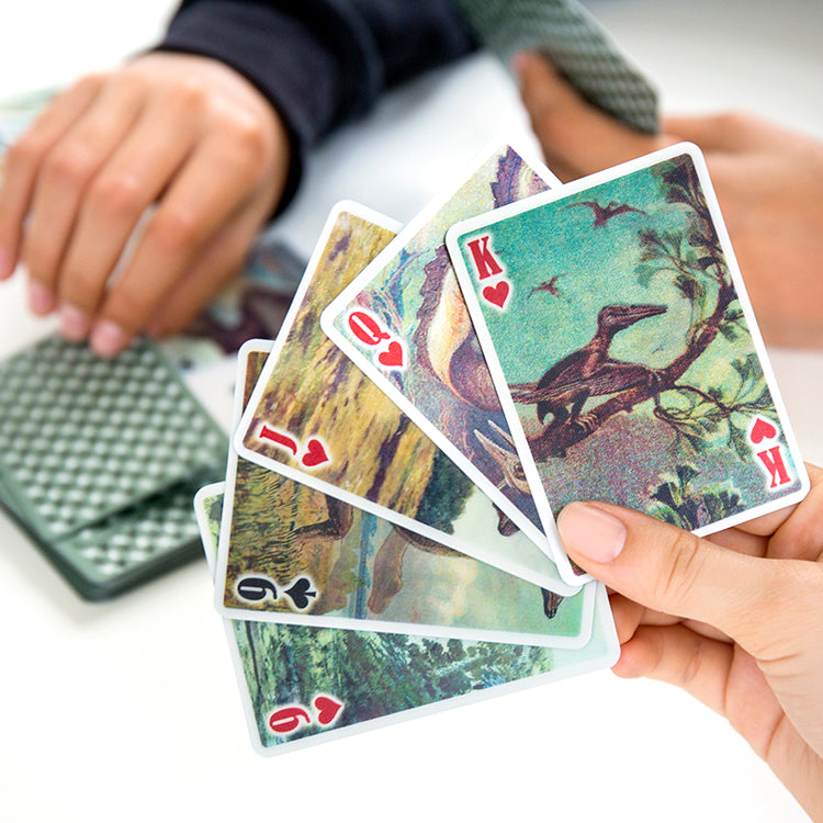 Kikkerland Home 3-D Dino Spielkarten Pokerformat Dinosaurier