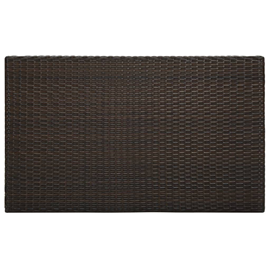 vidaXL Gartenbar-Set 5-tlg Poly Rattan braun Kissen