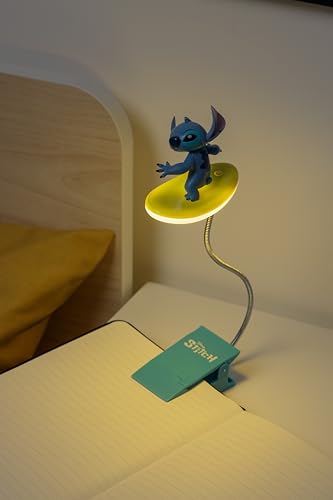 Paladone Stitch Surfing Buchlampe 20 cm LED Clip Disney