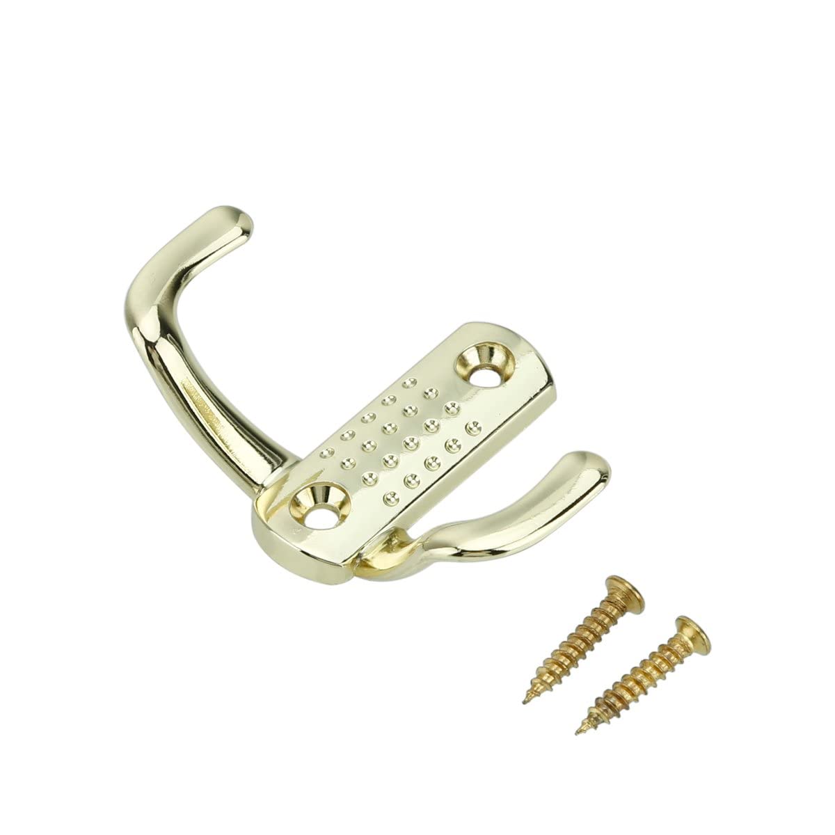 Intirilife Doppel Garderobenhaken Gold Metall 5,5x7,5 cm