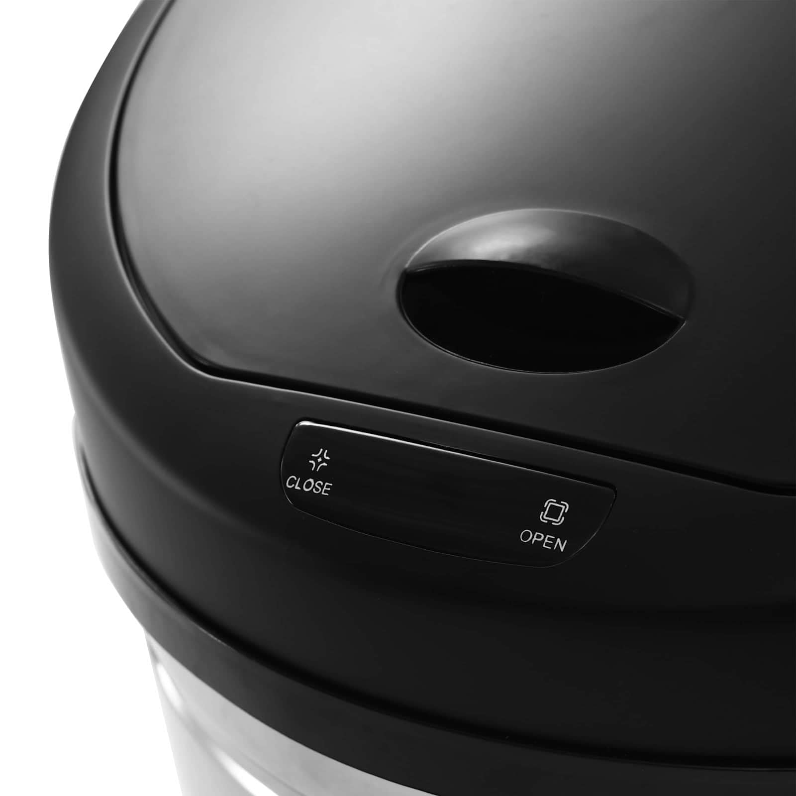 vidaXL Mülleimer schwarz Edelstahl mit Fußpedal Küche Büro