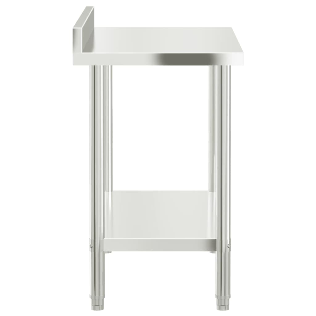 vidaXL Heim & Garten Arbeitstisch Edelstahl 110x55x93 cm Aufkantung