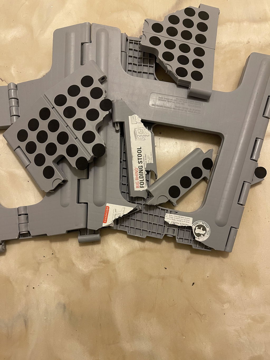 Kikkerland Home Rhino II Tritthocker klappbar Schwarz