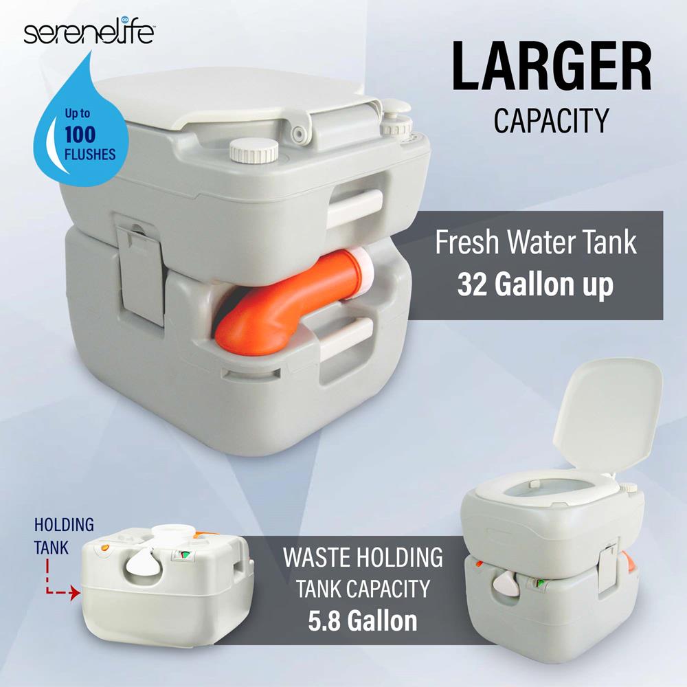Serenelife Camping Outdoor Campingtoilette 22 L