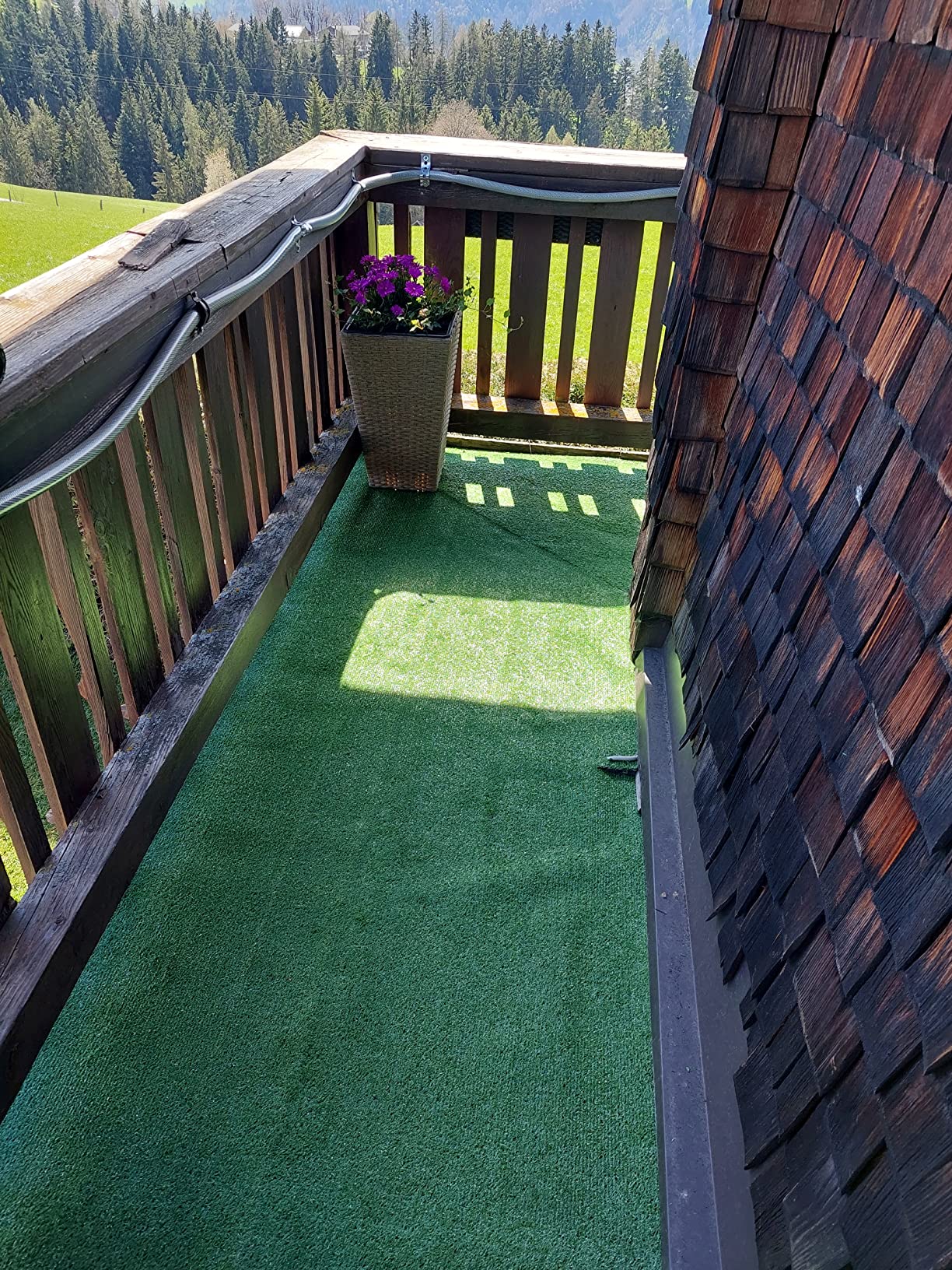 vidaXL Kunstrasen Rasenteppich 0,5x5m 7-9mm Grün UV-beständig