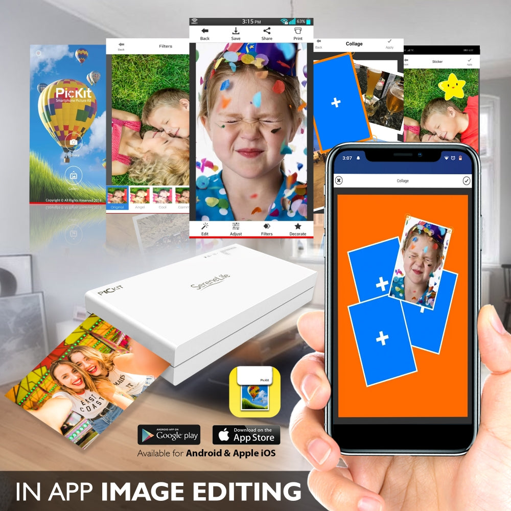 Serenelife Fotodrucker Pickit20 mobil für iPhone Android