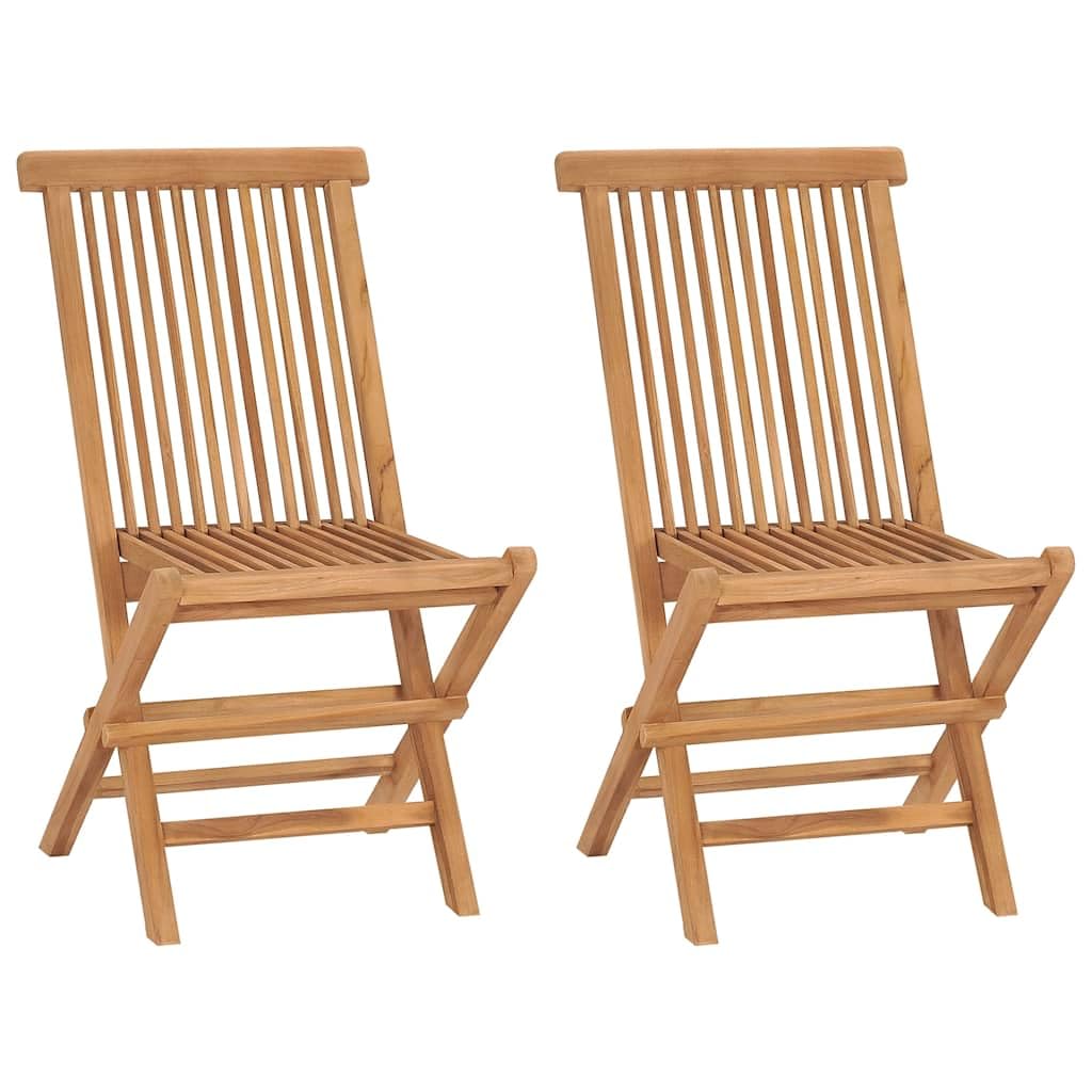 vidaXL 3-tlg. Garten-Essgruppe Teak Massivholz klappbar