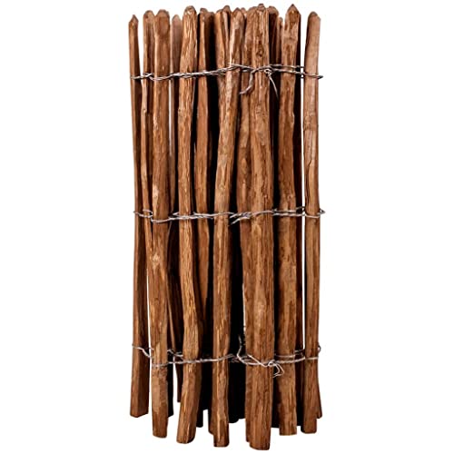 vidaXL Heim & Garten Staketenzaun Haselnuss 90x500 cm Rollzaun