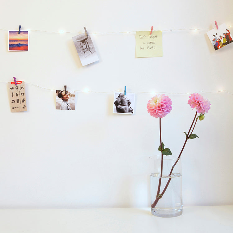 Kikkerland Mini Clothespin String Lights Lichterkette Clips