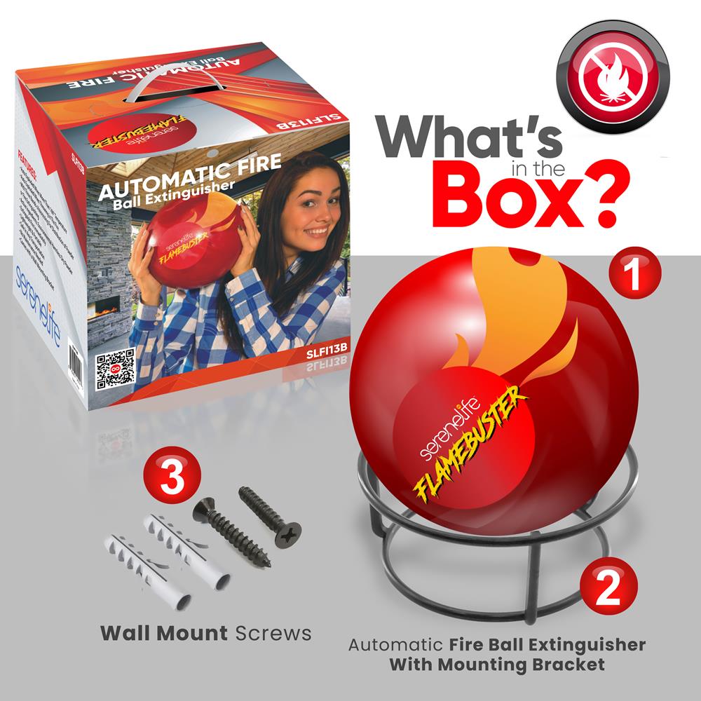 Serenelife Outdoor Feuerlöschball Rot automatisch 4m