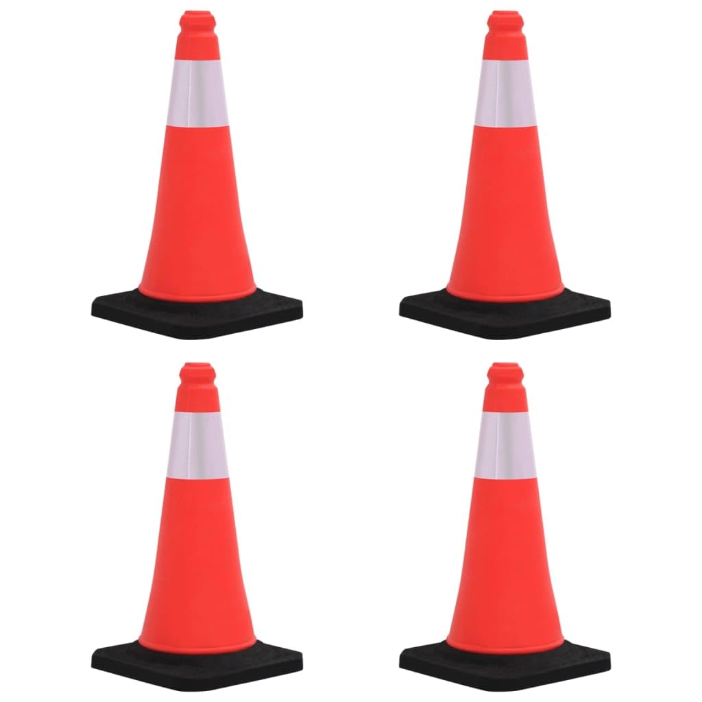 vidaXL Leitkegel 10x 75cm HDPE rot reflektierend Set