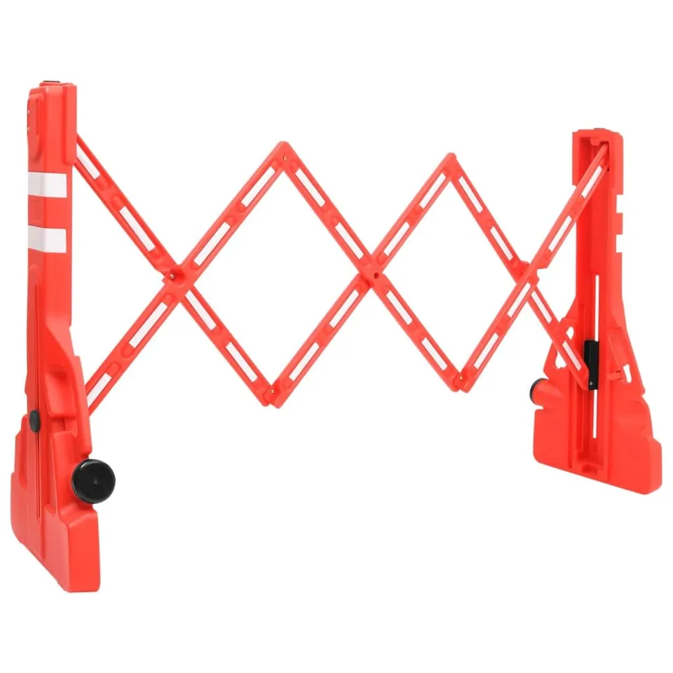 vidaXL Verkehrsschranke faltbar rot 210x50x105 cm PE