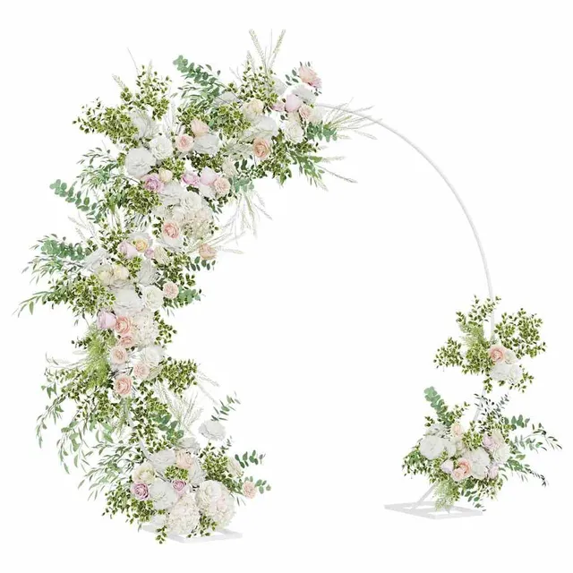 vidaXL Heim & Garten Hochzeitsbogen Weiß 220 cm Stahl rund