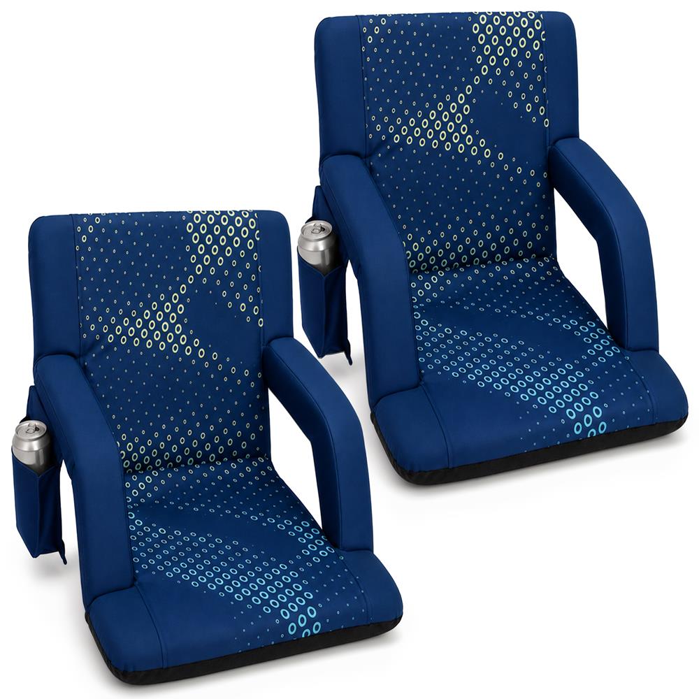 Serenelife Furniture Stadium Chair Set 21 Zoll blau 2er