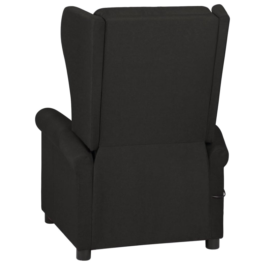 vidaXL Massagesessel Schwarz Stoff Liegefunktion Sessel