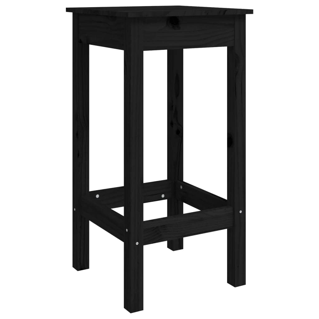 vidaXL 3-tlg. Gartenbar-Set Bartisch schwarz ohne Lehne