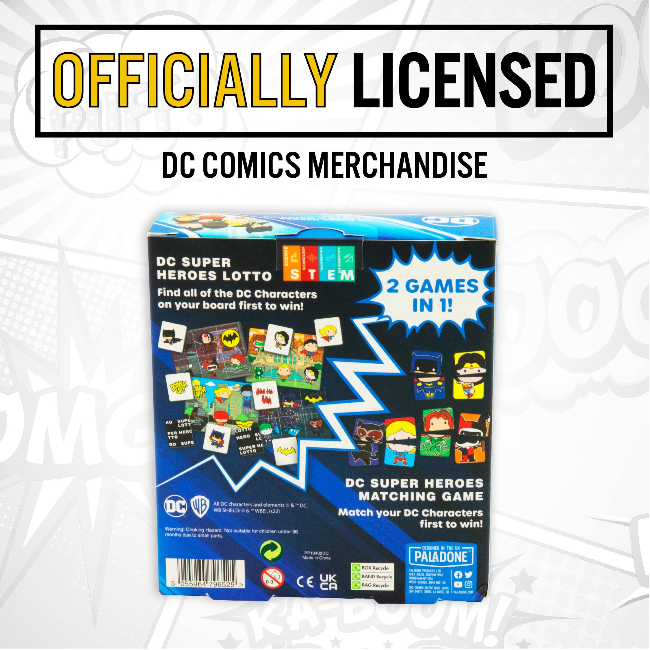 Paladone DC Super Heroes Matching Spiel 2 in 1