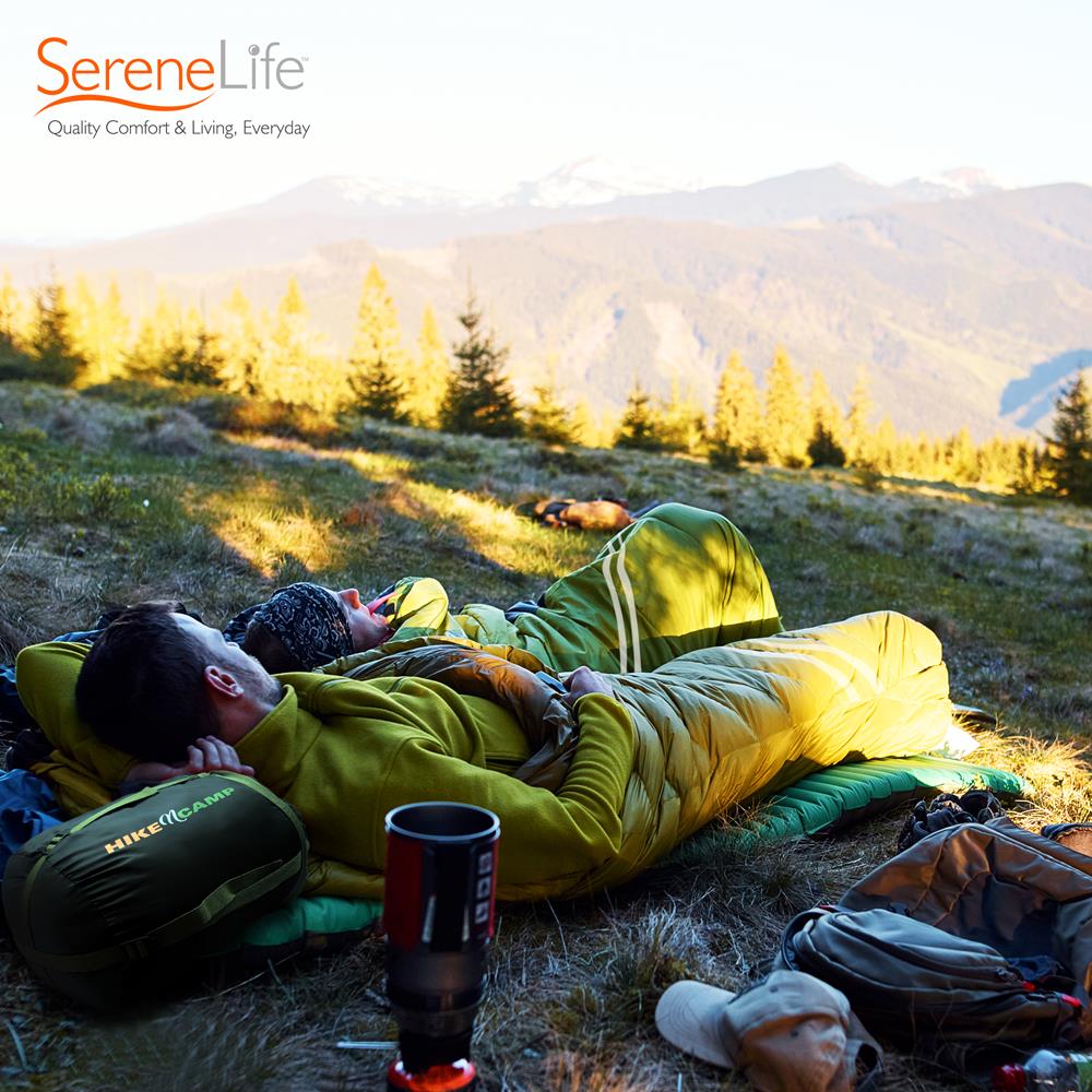 Serenelife Camping Doppelschlafsack 2 Personen mit Kissen