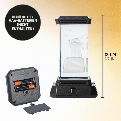 Paladone Grogu 3D Kristalllicht 12 cm Star Wars Mandalorian