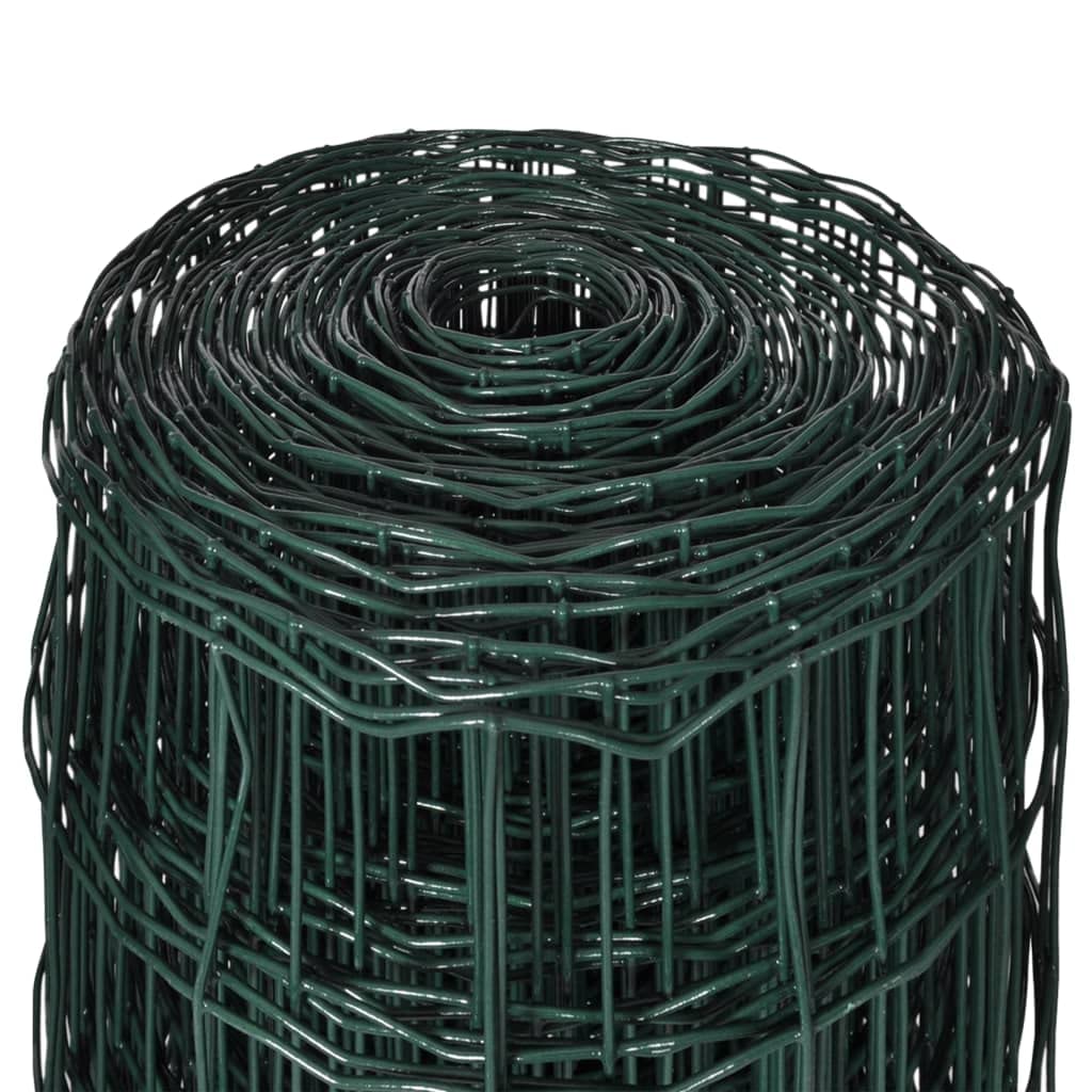 vidaXL Heimwerkerbedarf Euro-Zaun Gitterzaun 10x1,2 m grau PVC