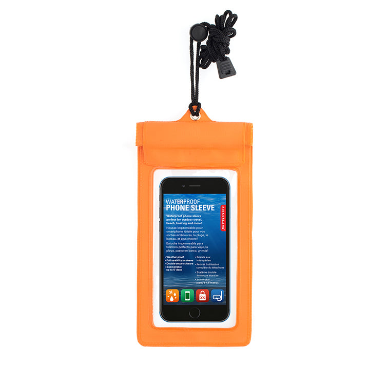 Kikkerland Orange Waterproof Phone Sleeve Handyhülle