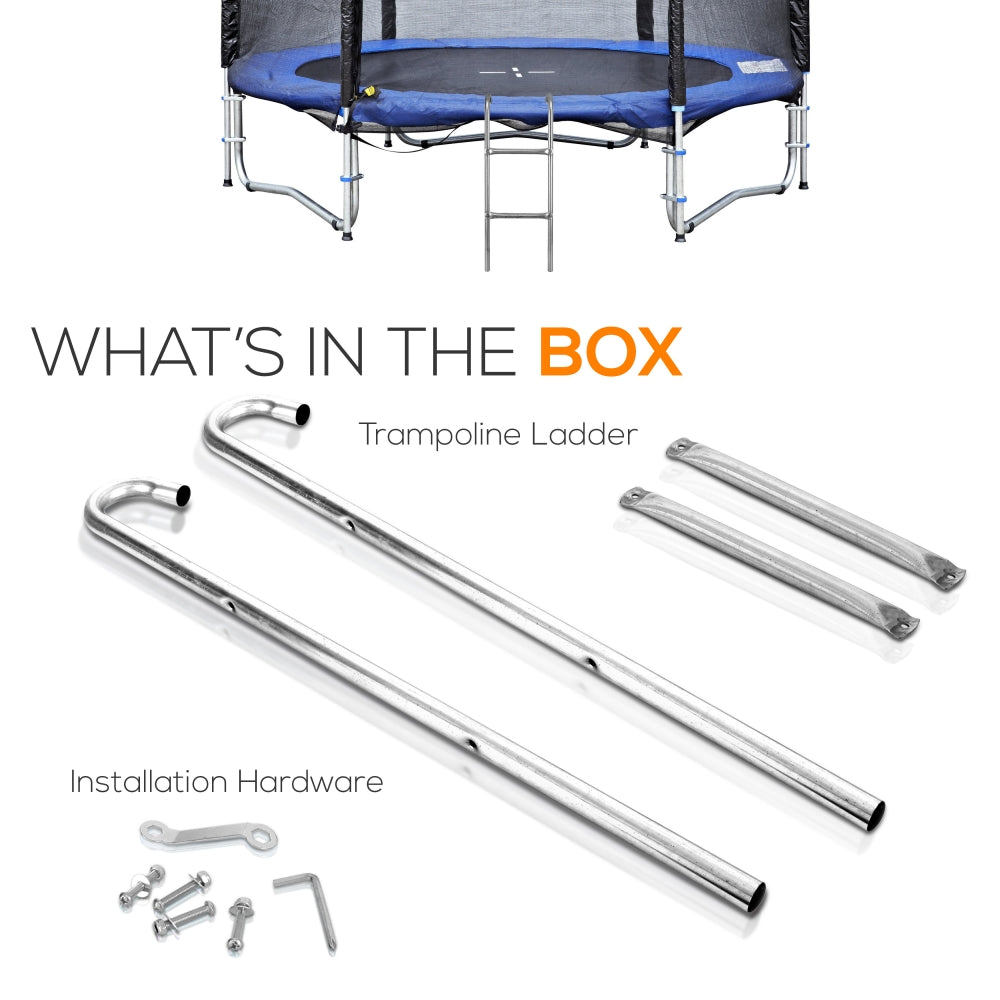 Serenelife Fitness SLTRALDR Trampolinleiter Stahl 2-Stufen
