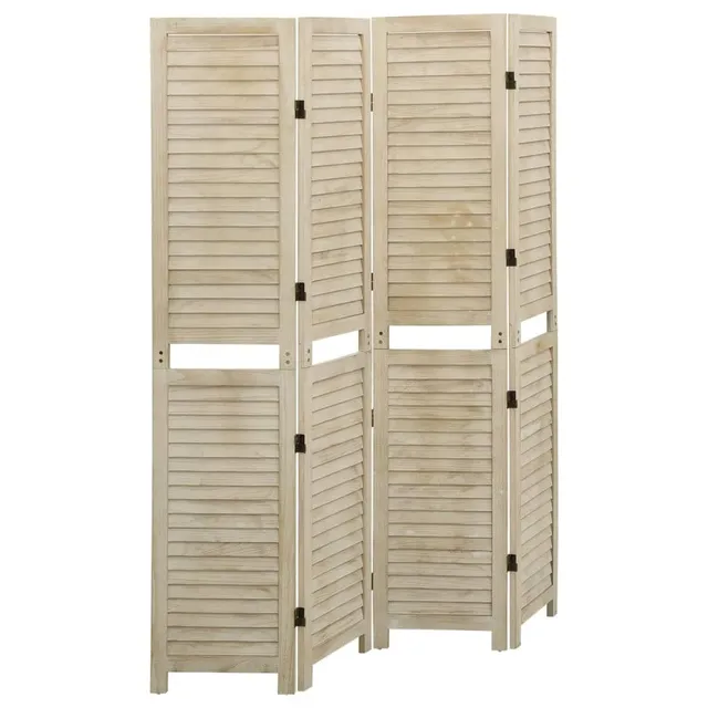 vidaXL Raumteiler 4-TLG. Paravent Holz 140x165cm Paulownia
