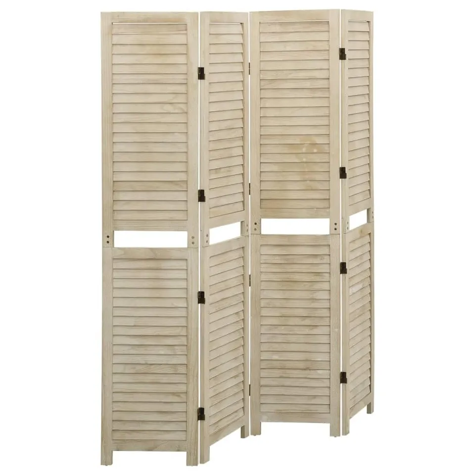 vidaXL Raumteiler 4-TLG. Paravent Holz 140x165cm Paulownia