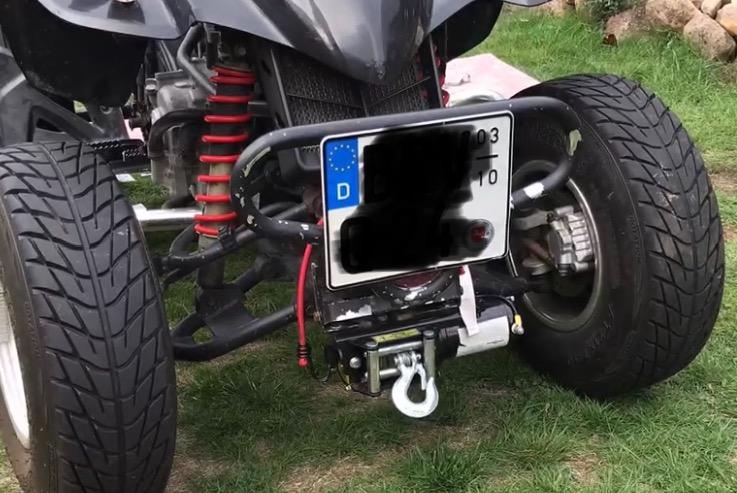vidaXL Elektrische Seilwinde 12V 1360kg mit Montageplatte