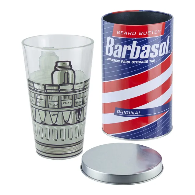 Paladone Drinkware Jurassic Park Glas 450ml Barbasol Dose