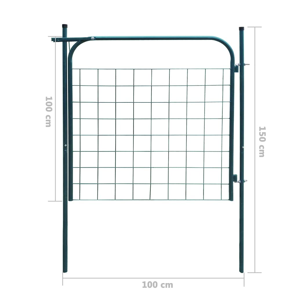 vidaXL Heim & Garten Gartentor 100x100 cm Anthrazit Stahl