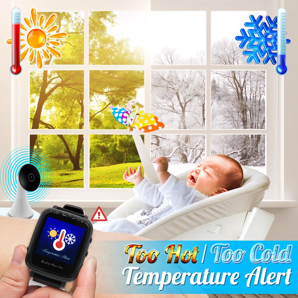Serenelife Baby Babyphone mit Smartwatch Video Nachtsicht