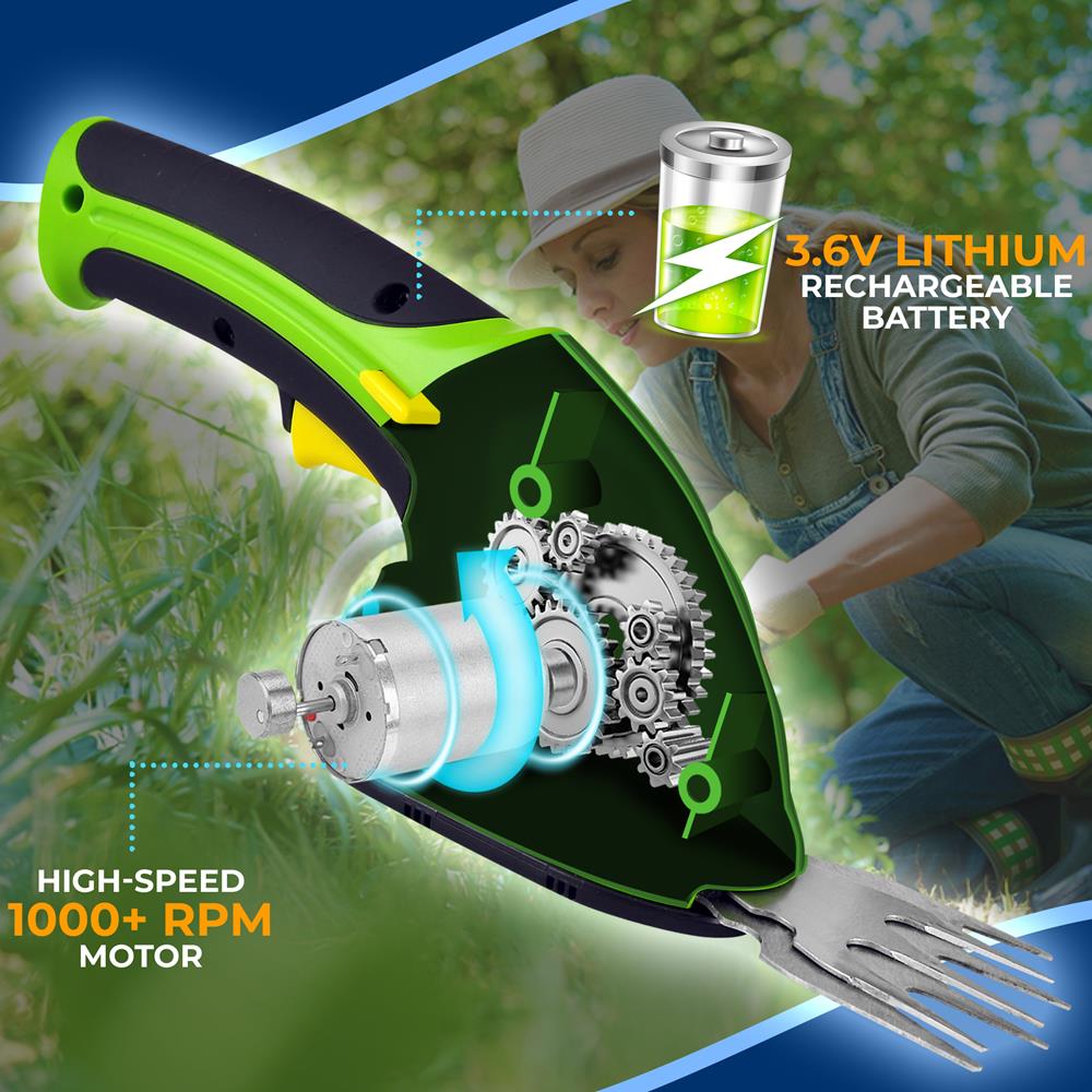 Serenelife Outdoor Grasschere Akku 3,6V 2-in-1 Set