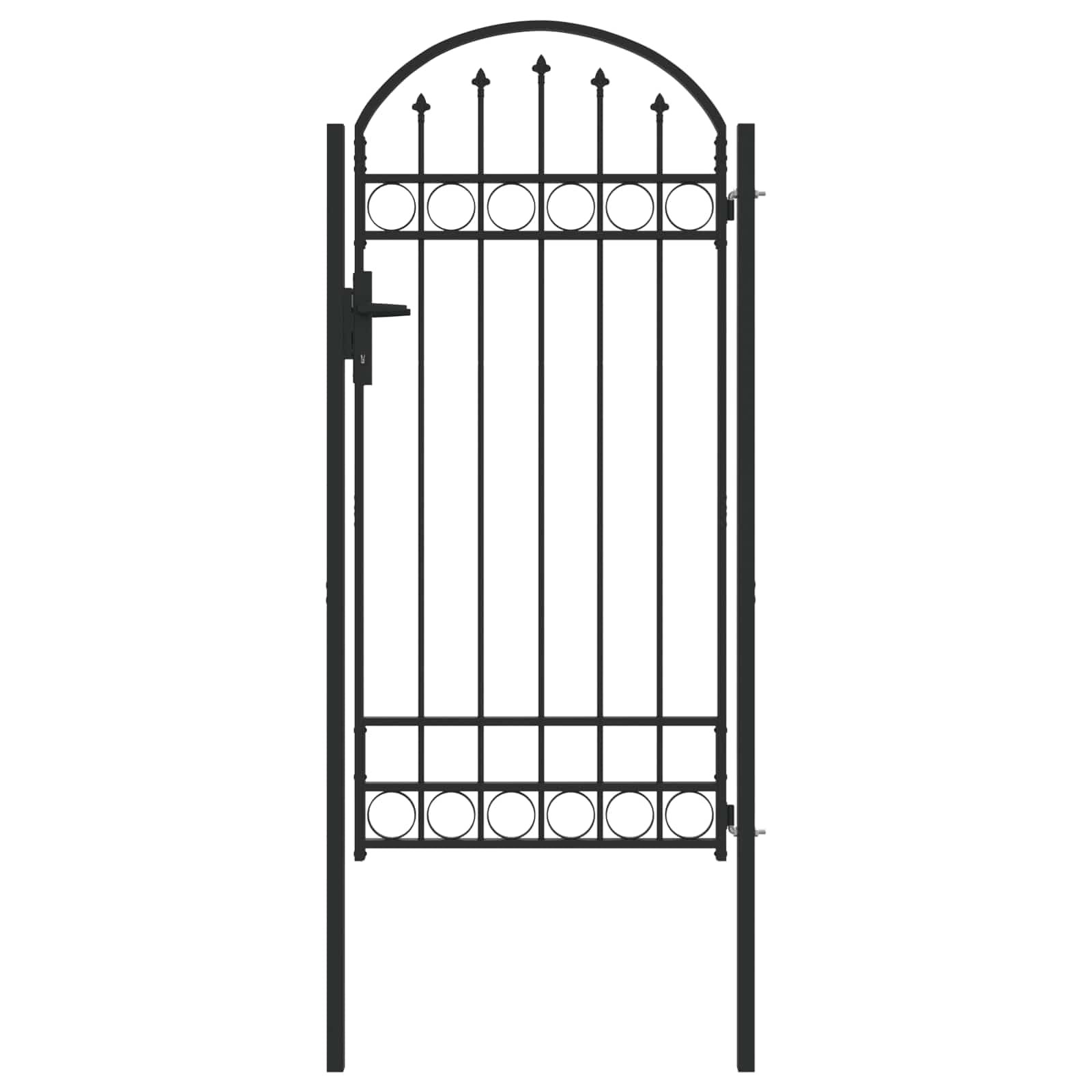 vidaXL Heim & Garten Gartentor ASSEN 102x150 cm Stahl Schwarz