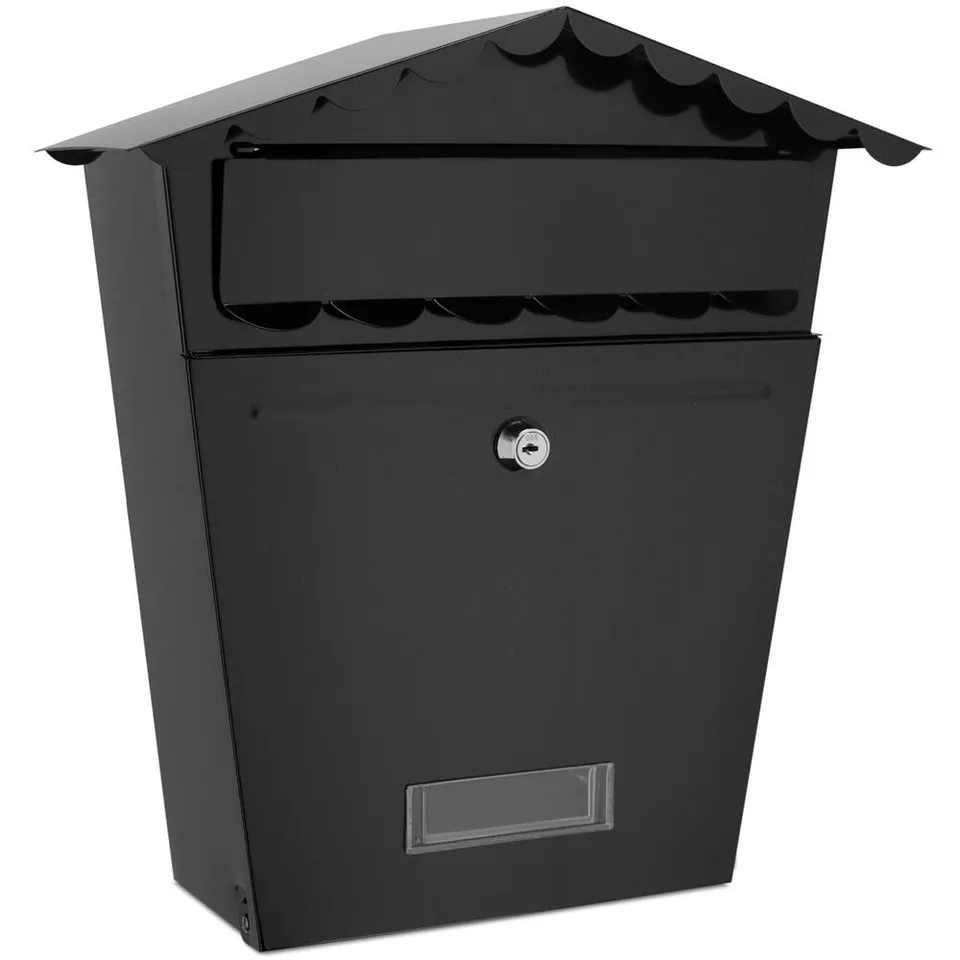 Serenelife Storage Wandbriefkasten Stahl abschließbar verzinkt