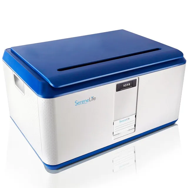 Serenelife SLSBIN20 Box abschließbar blau 78 Liter Zahlenschloss