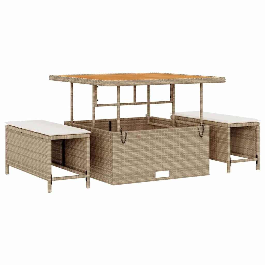 vidaXL Heim & Garten Gartensofa-Set 12-tlg Beige 287x234