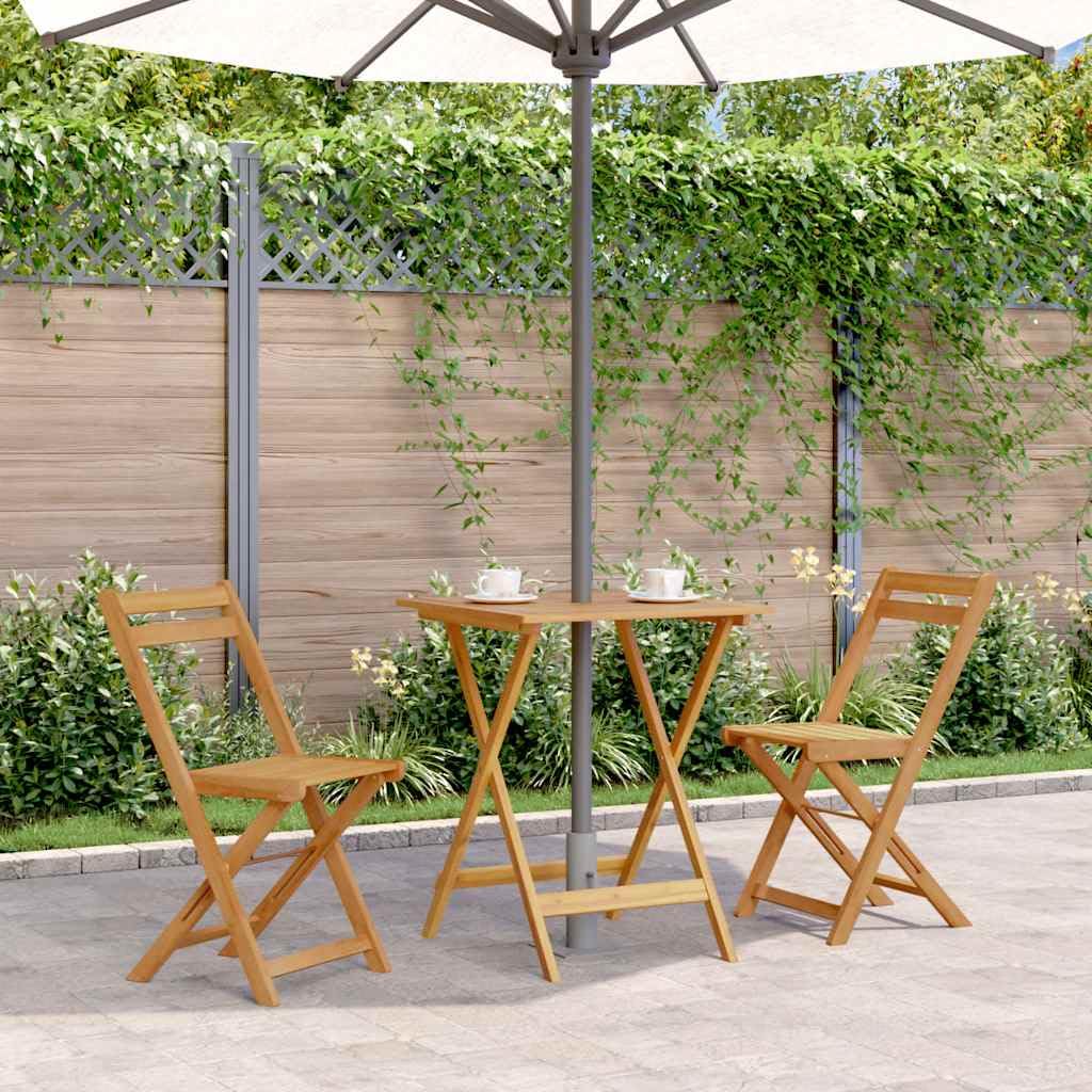 vidaXL Gartentisch Akazie 60x60x75 cm klappbar
