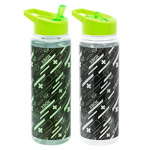 Paladone Xbox Farbwechsel Trinkflasche 650 ml mit Strohhalm