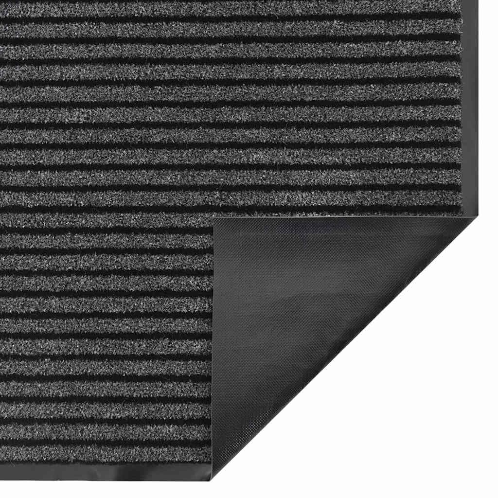 vidaXL Fußmatte 60x90 cm Polypropylen schwarz rechteckig
