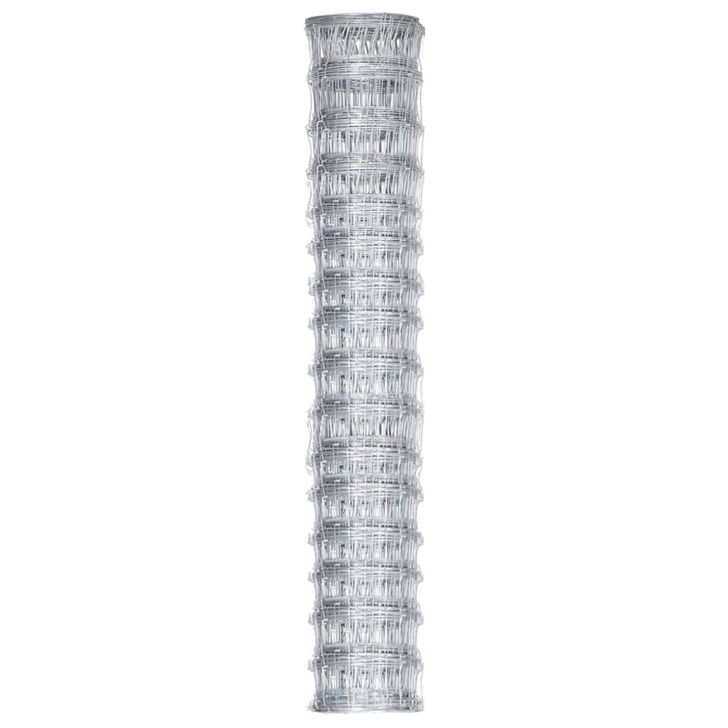 vidaXL Gartenzaun Verzinkt Stahl Silber 50x0,8m