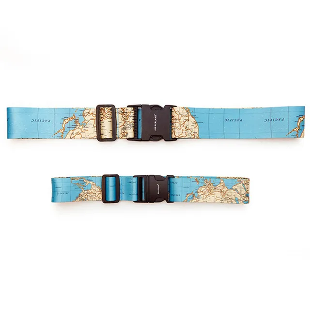 Kikkerland On-The-Go World Traveler Koffergurt 2er Set bunt