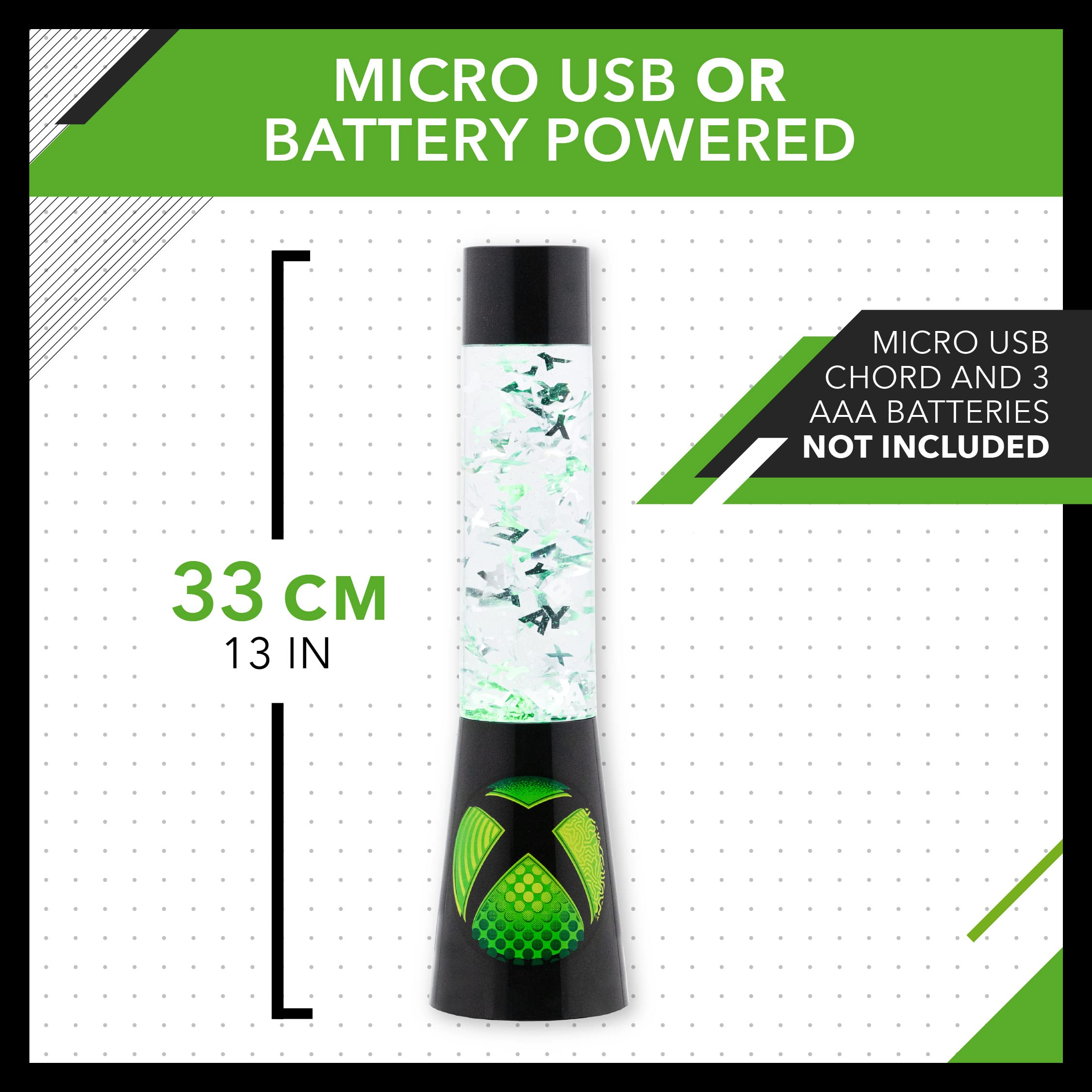 Paladone Lighting Xbox Flow-Lampe 33 cm Glitzer grün