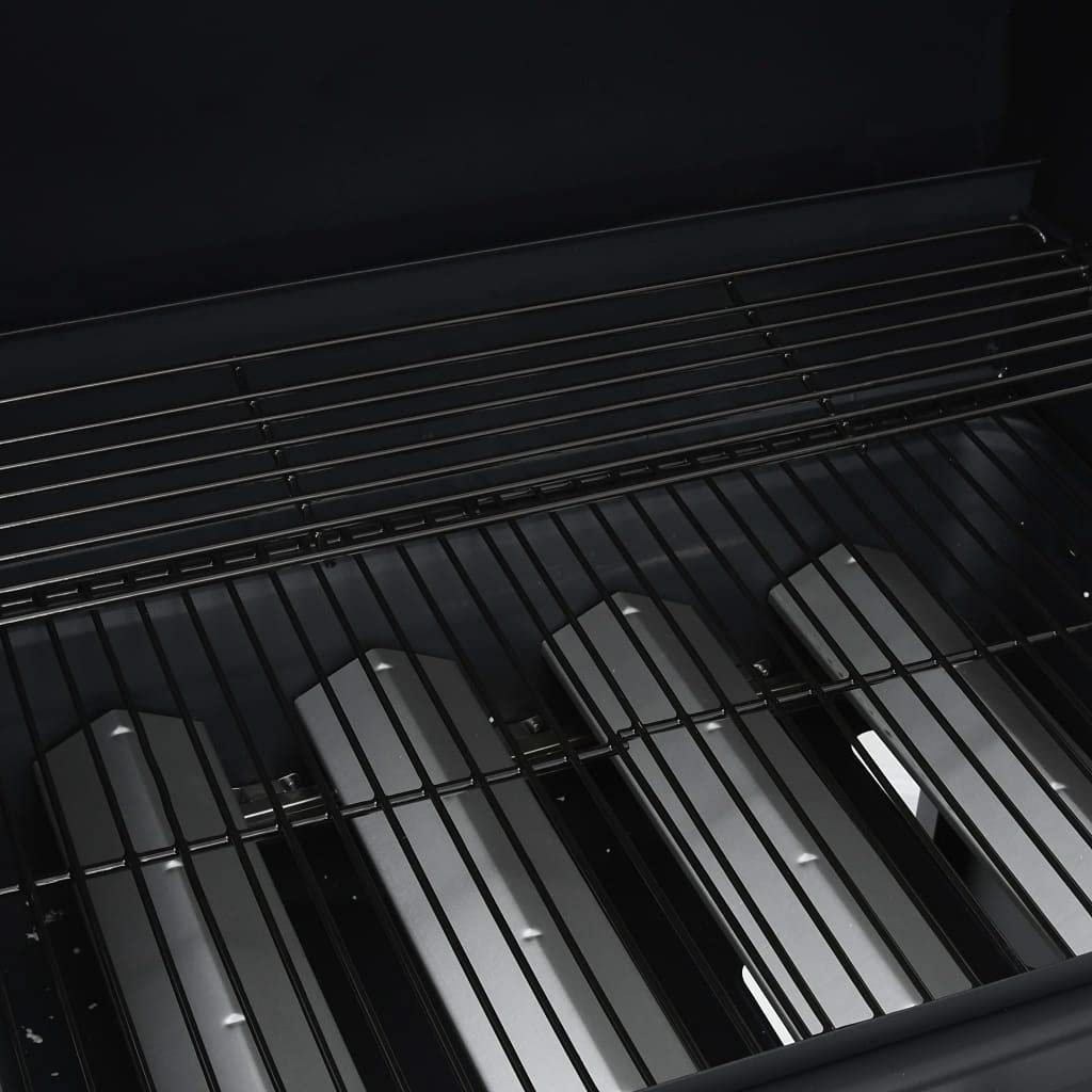 vidaXL Gasgrill 4+1 Flammen Grill Schwarz Stahl