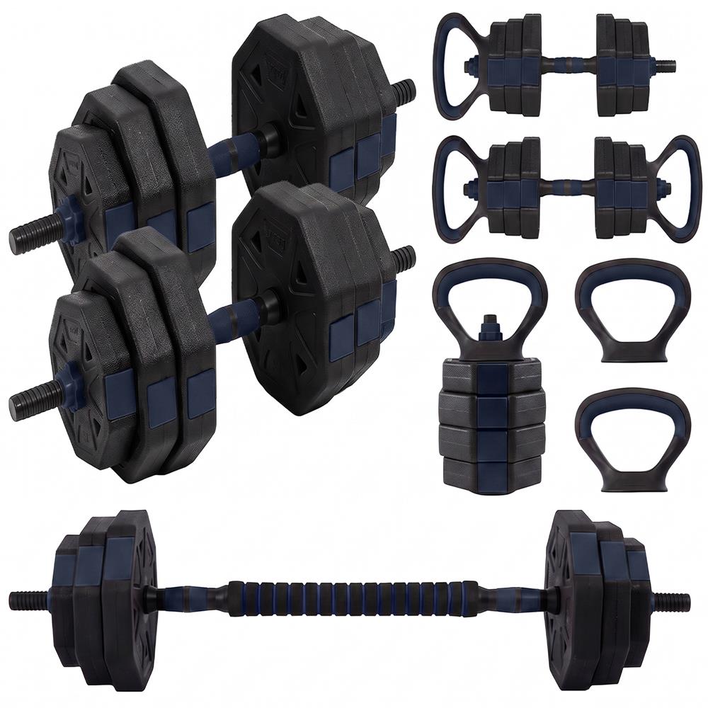 Serenelife Squatz 4-in-1 Hantelset 45 lbs Schwarz Navy
