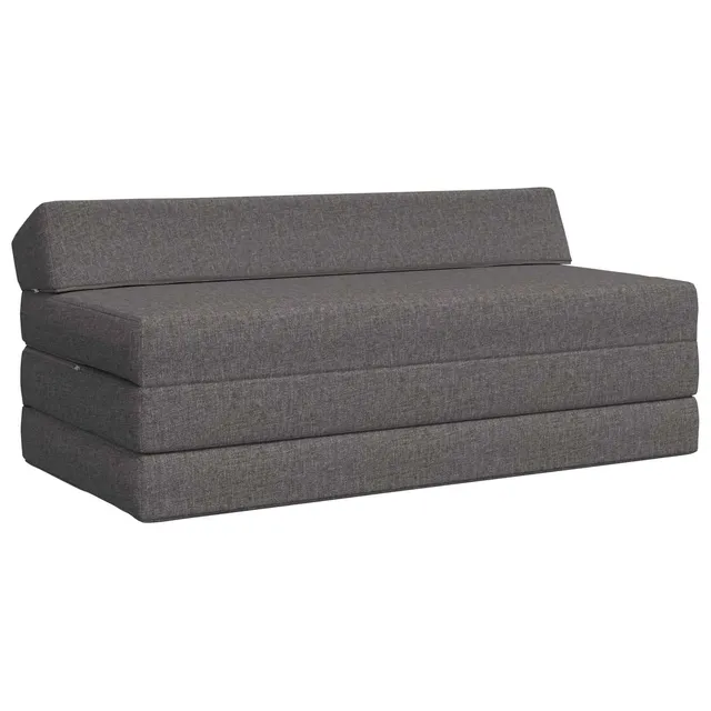 vidaXL Möbel Klappsofa Bett Schlafsofa Hellgrau 120 cm Stoff