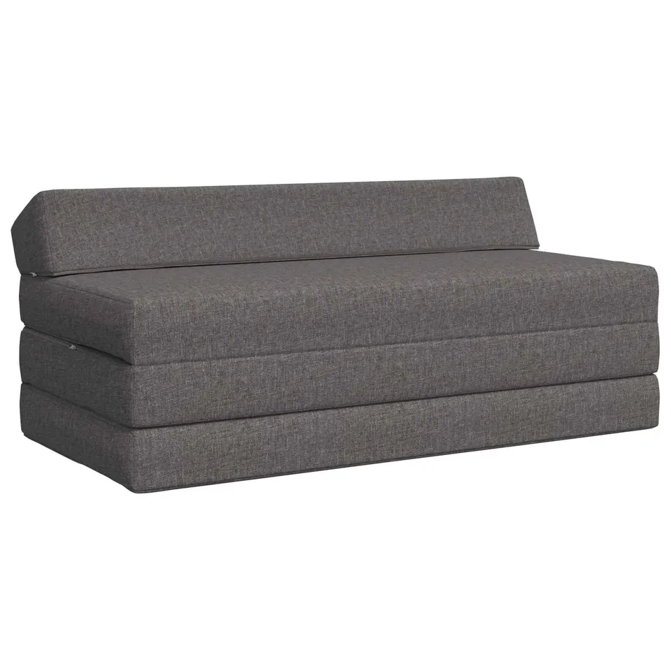 vidaXL Möbel Klappsofa Bett Schlafsofa Hellgrau 120 cm Stoff